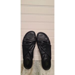 Collection By Clarks Ultimate Comfort Reyna Twist Flat Black Sandals Size 9